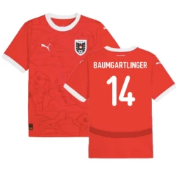 Baumgartlinger #14 Nogometni Dresovi Austrija UEFA Euro 2024 Domaći Dres Muški