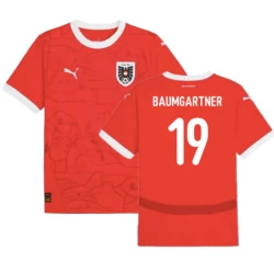 Baumgartner #19 Nogometni Dresovi Austrija UEFA Euro 2024 Domaći Dres Muški