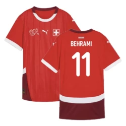 Behrami #11 Nogometni Dresovi Švicarska UEFA Euro 2024 Domaći Dres Muški