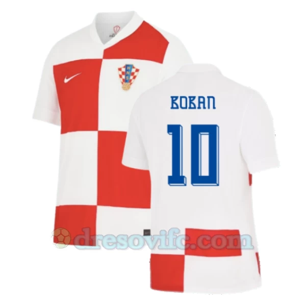 Boban #10 Nogometni Dresovi Hrvatska UEFA Euro 2024 Domaći Dres Muški