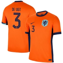 De Ligt #3 Nogometni Dresovi Nizozemska UEFA Euro 2024 Domaći Dres Muški