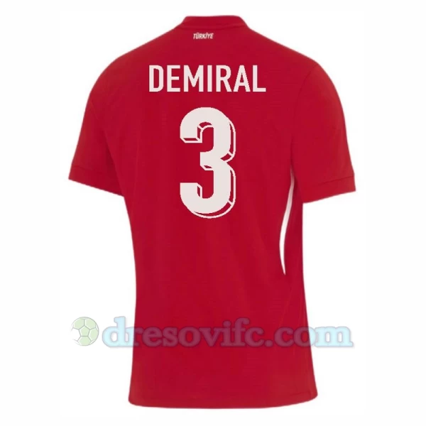 Demiral #3 Nogometni Dresovi Turska UEFA Euro 2024 Gostujući Dres Muški