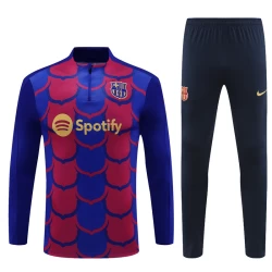 Dječji FC Barcelona Komplet Sweatshirt za Trening 2024-25 Crvena Plava Camo