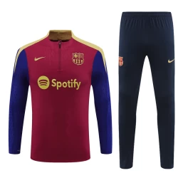 Dječji FC Barcelona Komplet Sweatshirt za Trening 2024-25 Crvena Player Version
