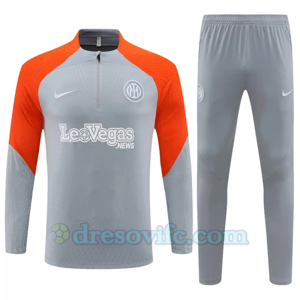 Dječji Inter Mediolan Komplet Sweatshirt za Trening 2023-24 Siva Orange Player Version