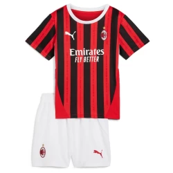 Dječji Nogometni Dresovi AC Milan 2024-25 Domaći Dres (+ kratke hlače)