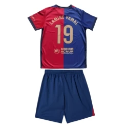 Dječji Nogometni Dresovi FC Barcelona Lamine Yamal #19 2024-25 Domaći Dres (+ kratke hlače)