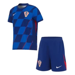 Dječji Nogometni Dresovi Hrvatska UEFA Euro 2024 Gostujući Dres (+ kratke hlače)
