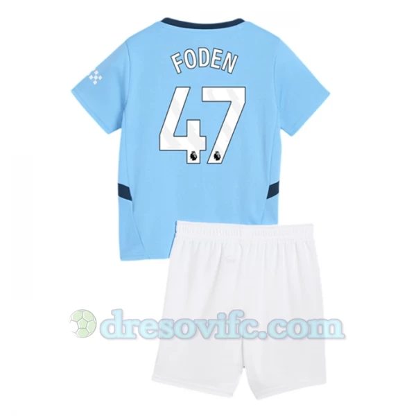 Dječji Nogometni Dresovi Manchester City Phil Foden #47 2024-25 Domaći Dres (+ kratke hlače)