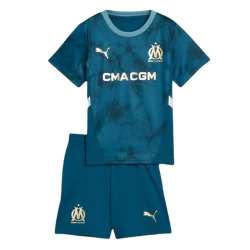 Dječji Nogometni Dresovi Olympique de Marseille 2024-25 Gostujući Dres (+ kratke hlače)