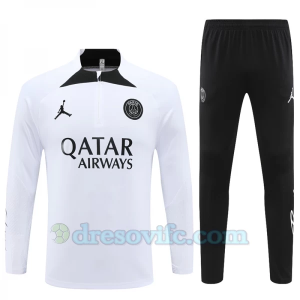 Dječji Paris Saint-Germain PSG Komplet Sweatshirt za Trening 2023-24 Bijela