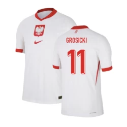 Grosicki #11 Nogometni Dresovi Poljska UEFA Euro 2024 Domaći Dres Muški