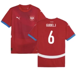 Gudelj #6 Nogometni Dresovi Srbija UEFA Euro 2024 Domaći Dres Muški