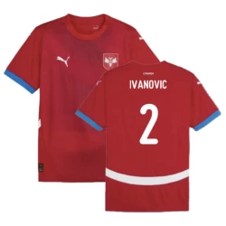 Ivanovic #2 Nogometni Dresovi Srbija UEFA Euro 2024 Domaći Dres Muški