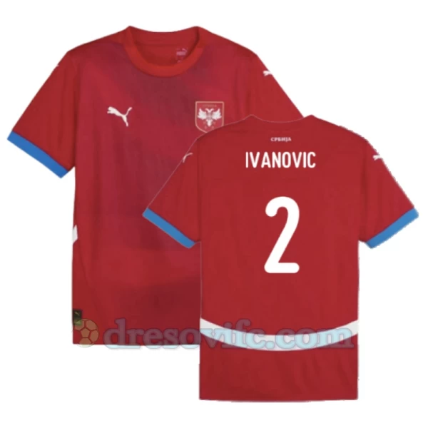 Ivanovic #2 Nogometni Dresovi Srbija UEFA Euro 2024 Domaći Dres Muški