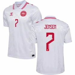 Jensen #7 Nogometni Dresovi Danska UEFA Euro 2024 Gostujući Dres Muški