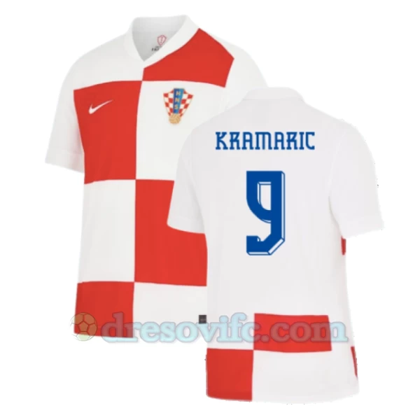 Kramaric #9 Nogometni Dresovi Hrvatska UEFA Euro 2024 Domaći Dres Muški