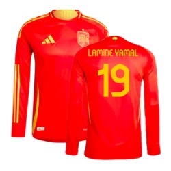 Lamine Yamal #19 Nogometni Dresovi Španjolska UEFA Euro 2024 Domaći Dres Muški Dugi Rukav