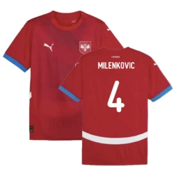 Milenkovic #4 Nogometni Dresovi Srbija UEFA Euro 2024 Domaći Dres Muški