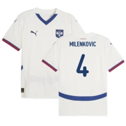 Milenkovic #4 Nogometni Dresovi Srbija UEFA Euro 2024 Gostujući Dres Muški