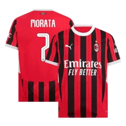 Nogometni Dresovi AC Milan Alvaro Morata #7 2024-25 UCL Domaći Dres Muški