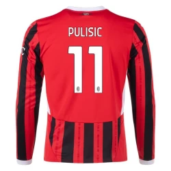 Nogometni Dresovi AC Milan Christian Pulisic #11 2024-25 Domaći Dres Muški Dugi Rukav