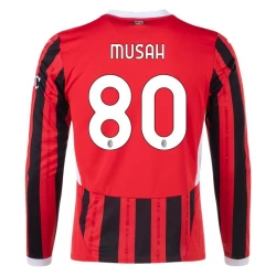 Nogometni Dresovi AC Milan Musah #80 2024-25 Domaći Dres Muški Dugi Rukav