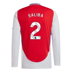 Nogometni Dresovi Arsenal FC Saliba #2 2024-25 Domaći Dres Muški Dugi Rukav