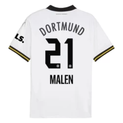 Nogometni Dresovi Donyell Malen #21 BVB Borussia Dortmund 2024-25 Rezervni Dres Muški