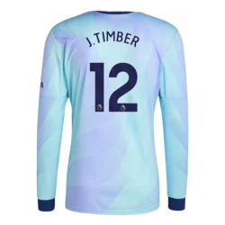 Nogometni Dresovi J.Timber #12 Arsenal FC 2024-25 Rezervni Dres Muški Dugi Rukav