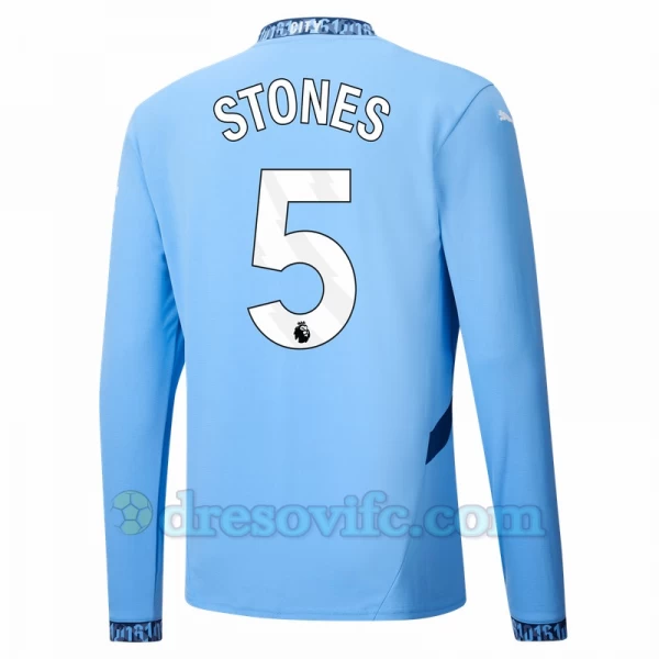 Nogometni Dresovi Manchester City Stones #5 2024-25 Domaći Dres Muški Dugi Rukav