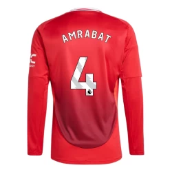 Nogometni Dresovi Manchester United Amrabat #4 2024-25 Domaći Dres Muški Dugi Rukav