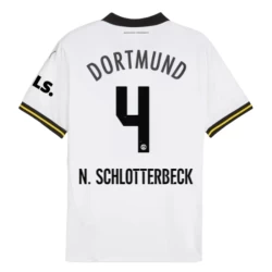 Nogometni Dresovi N.Schlotterbeck #4 BVB Borussia Dortmund 2024-25 Rezervni Dres Muški