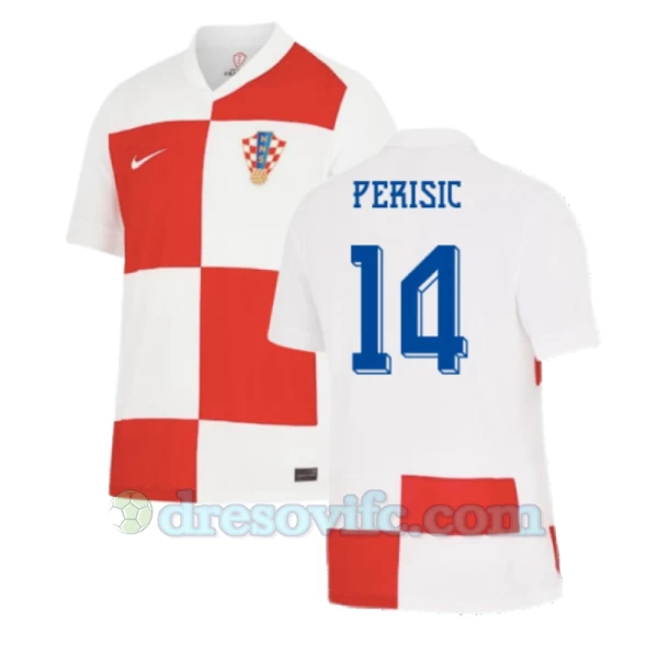 Perisic #14 Nogometni Dresovi Hrvatska UEFA Euro 2024 Domaći Dres Muški