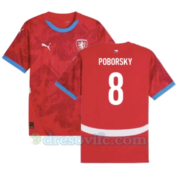 Poborsky #8 Nogometni Dresovi Češka UEFA Euro 2024 Domaći Dres Muški