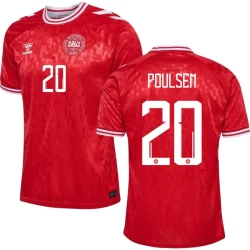 Poulsen #20 Nogometni Dresovi Danska UEFA Euro 2024 Domaći Dres Muški