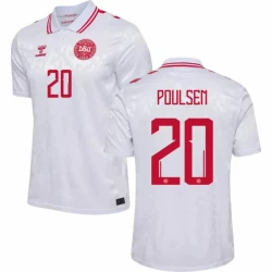 Poulsen #20 Nogometni Dresovi Danska UEFA Euro 2024 Gostujući Dres Muški