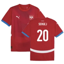Sergej #20 Nogometni Dresovi Srbija UEFA Euro 2024 Domaći Dres Muški