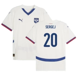 Sergej #20 Nogometni Dresovi Srbija UEFA Euro 2024 Gostujući Dres Muški