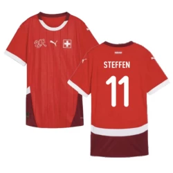 Steffen #11 Nogometni Dresovi Švicarska UEFA Euro 2024 Domaći Dres Muški