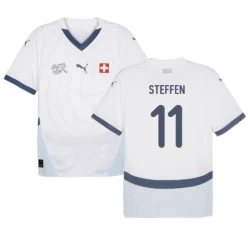 Steffen #11 Nogometni Dresovi Švicarska UEFA Euro 2024 Gostujući Dres Muški