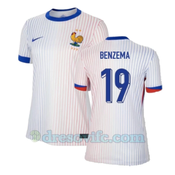 Ženski Karim Benzema #19 Nogometni Dresovi Francuska UEFA Euro 2024 Gostujući Dres